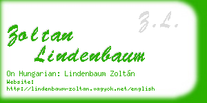 zoltan lindenbaum business card